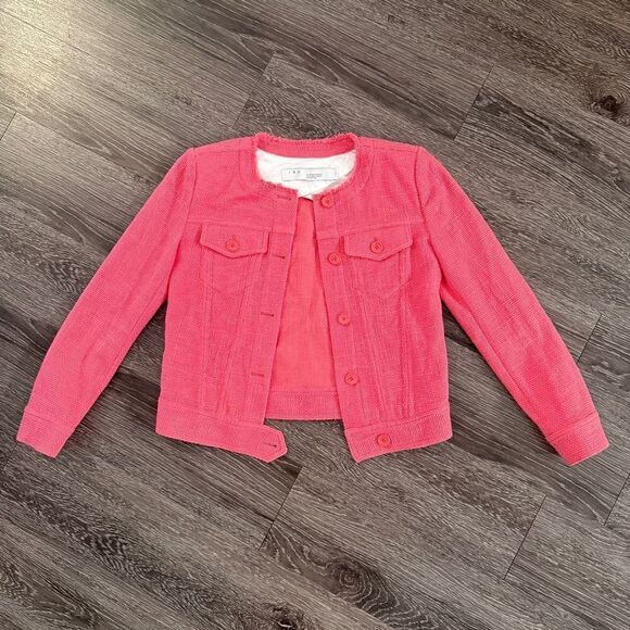 IRO Pink Felicity Tweed Jacket - Picture 1 of 10